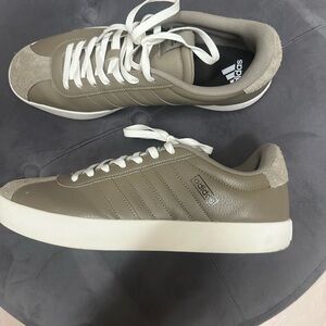 Adidas Beige Sneakers with White Accents